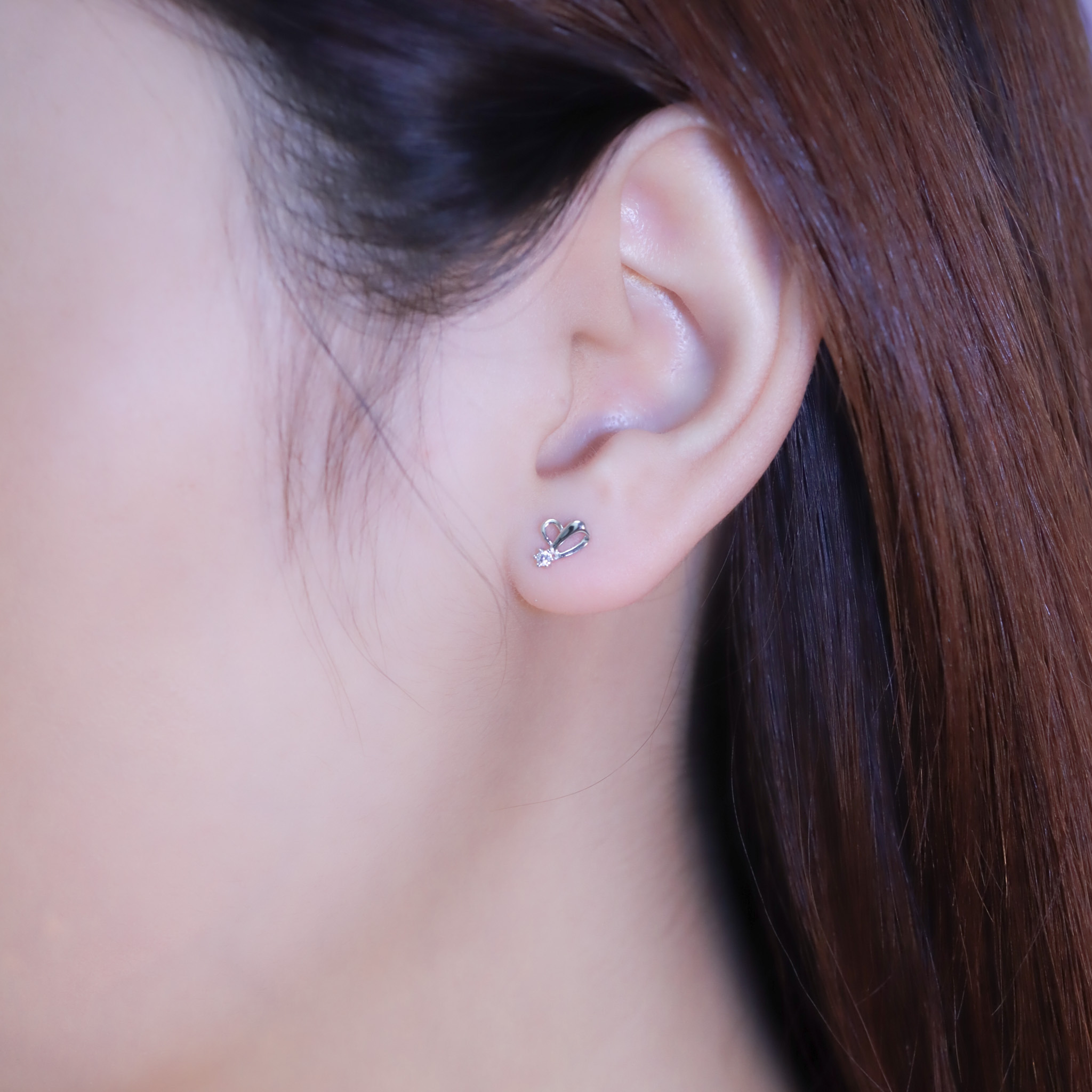 | 925純銀・白金 | 小心動耳環 | EA0828 |