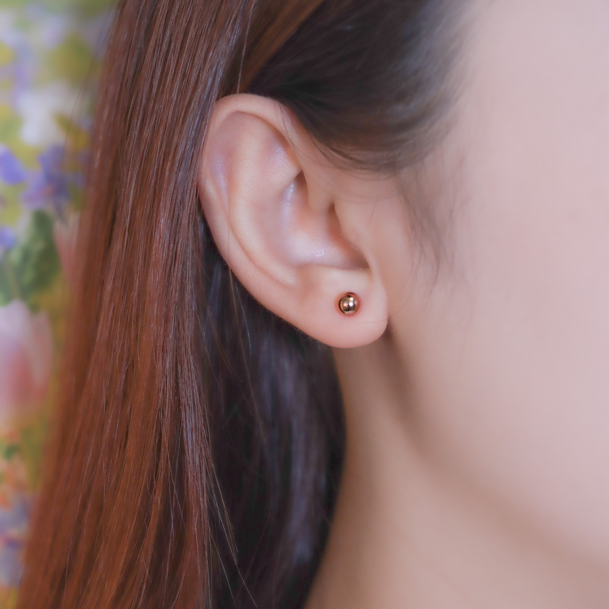 | 999 Silver・White Gold・Rose Gold | Dot Earrings（Silver / Rose Gold） | EA0833 |