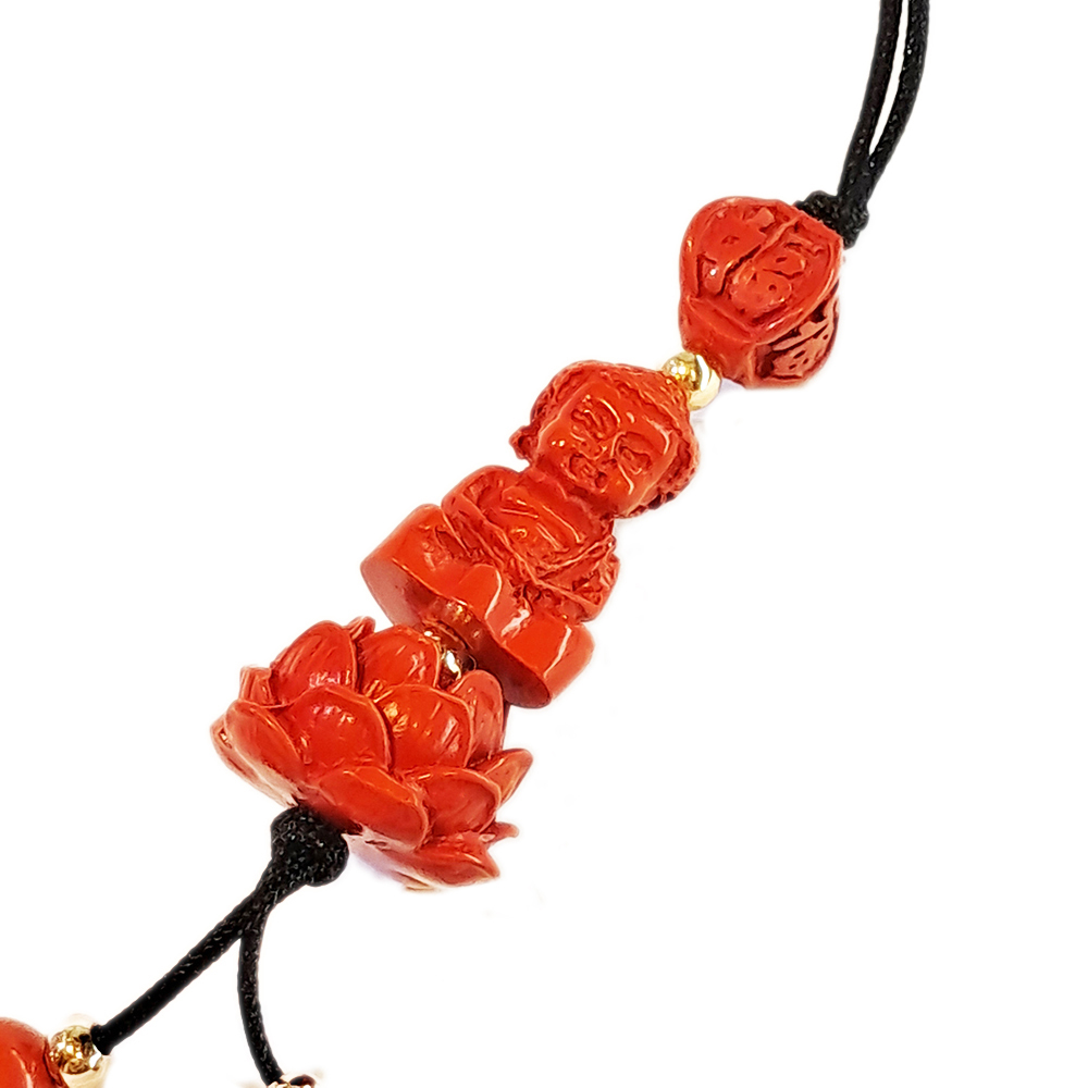 阿彌陀佛{硃砂}蓮花掛飾【十方】153746