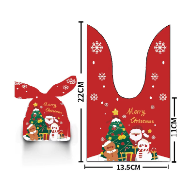 圣诞预购 圣诞主题长耳朵 礼品袋 50个随机
