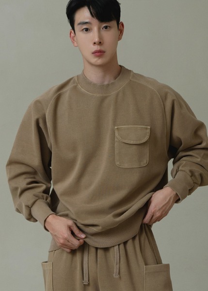 口袋工裝運動衫大學Ｔ