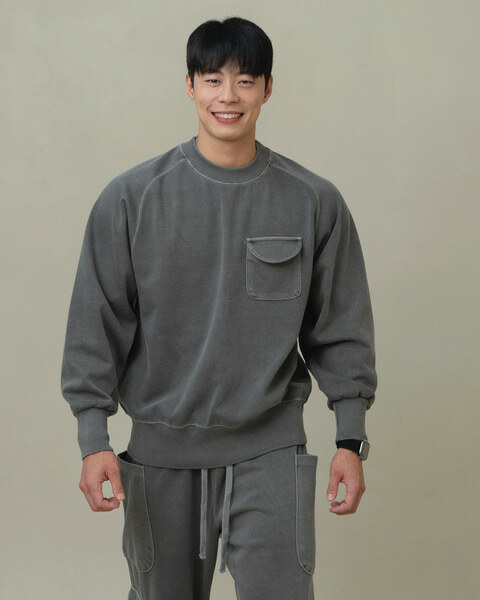 口袋工裝運動衫大學Ｔ