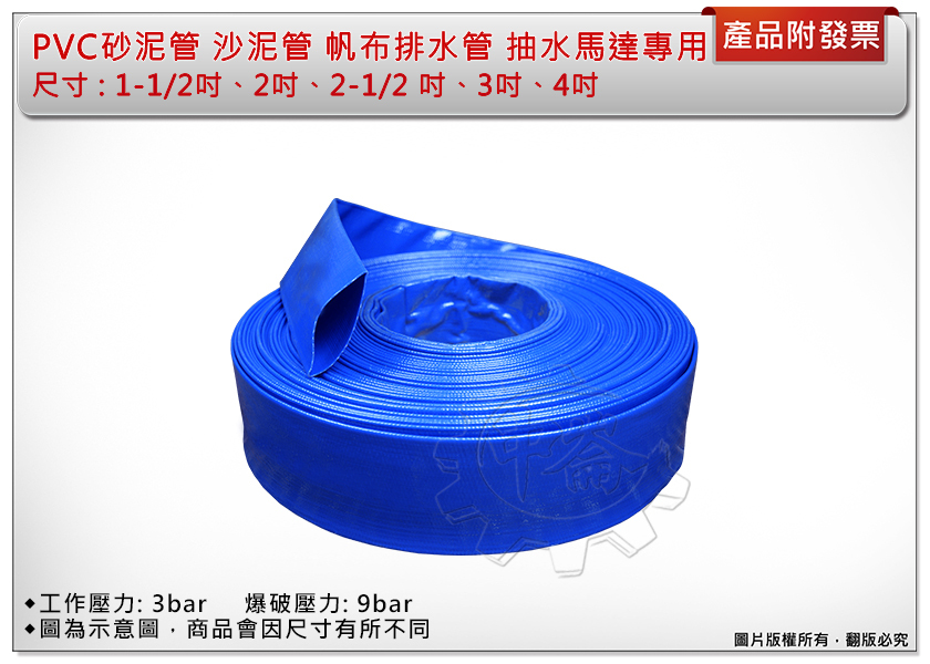 ＊中崙五金【附發票】(一捲100米) PVC砂泥管 沙泥管 帆布排水管 抽水馬達專用排水管