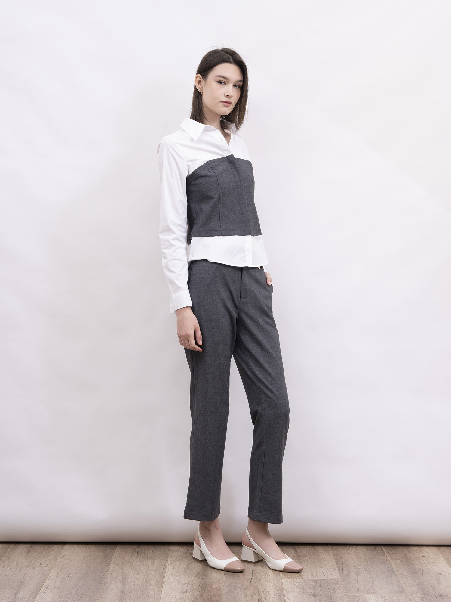 mi-tu 西裝直腳長褲