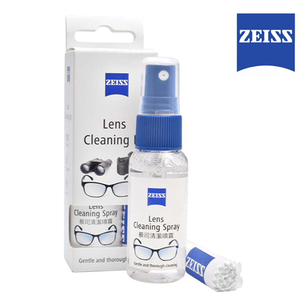 【週邊商品】ZEISS-清潔噴霧組(蔡司鏡片噴霧30ml+超細纖維布) 贈蔡司清潔拭鏡紙10入