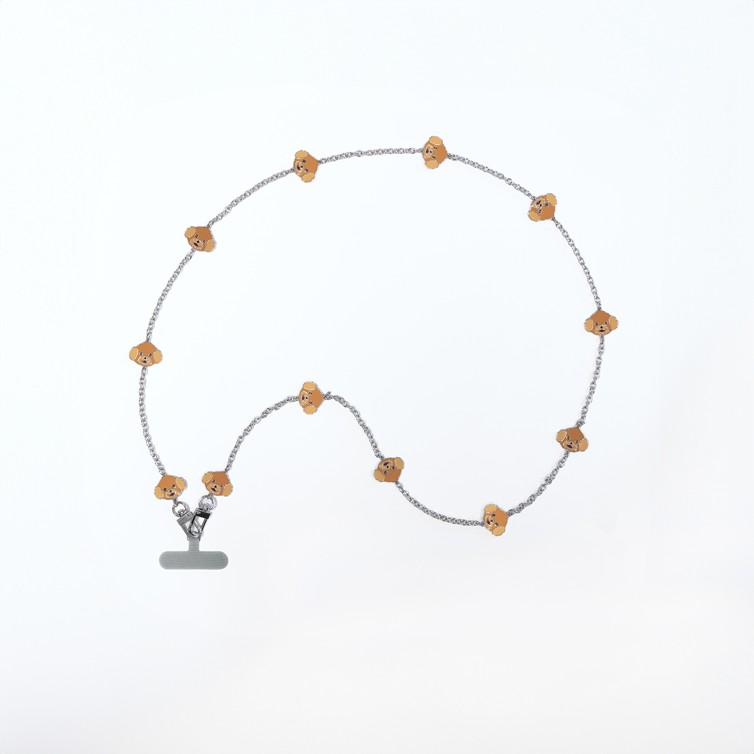 Cross-body Phone Strap - Poodle - Brown