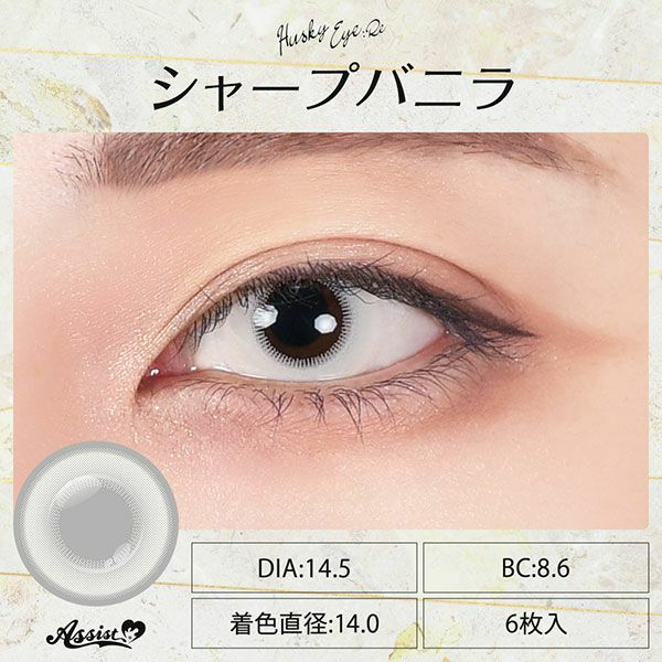 [日拋] Assist chouchou Husky Eye :Re 1day『Sharp Cloud』Gray 彩妝隱形眼鏡｜每盒6片