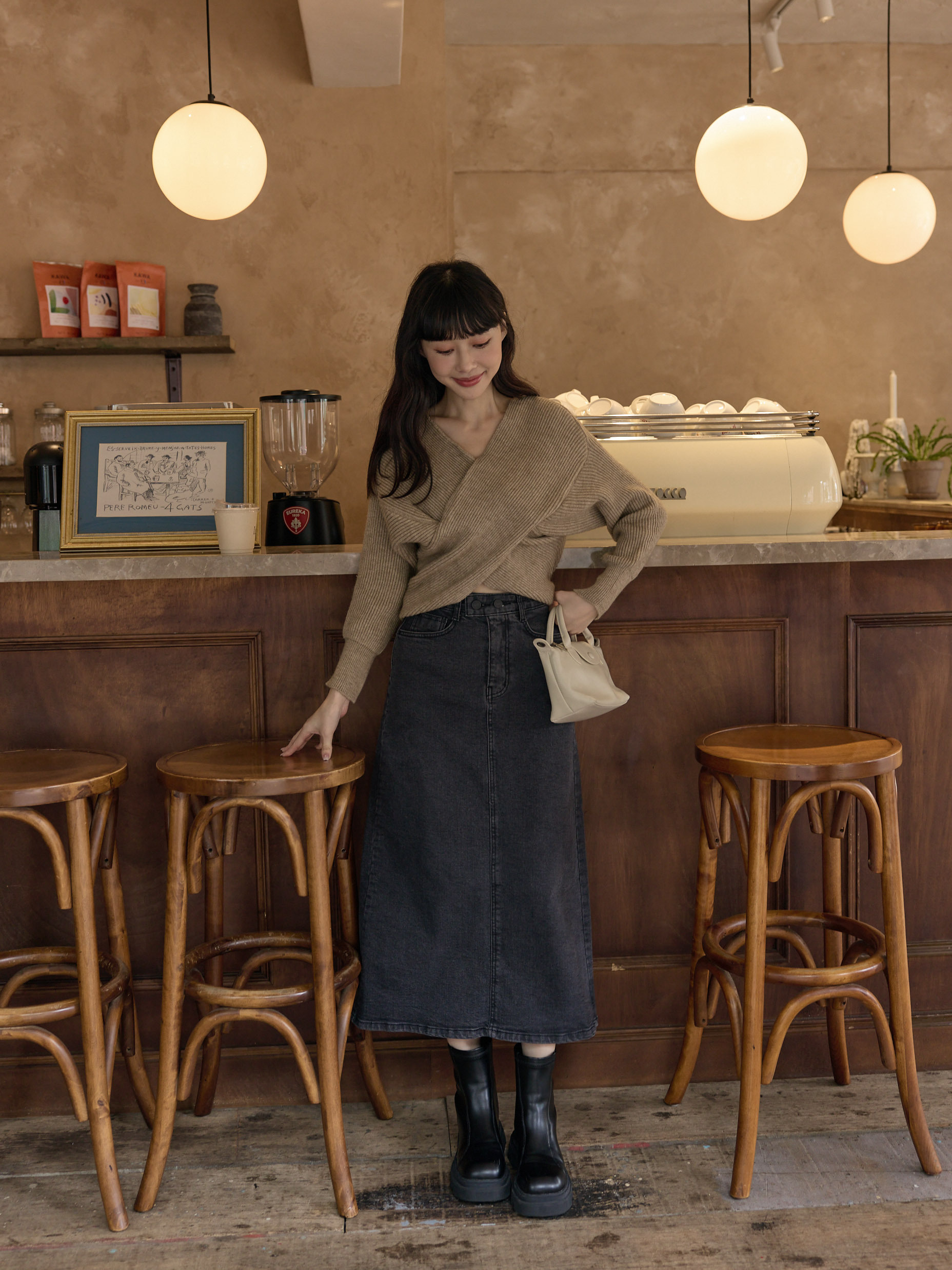 小性感前交叉針織毛衣