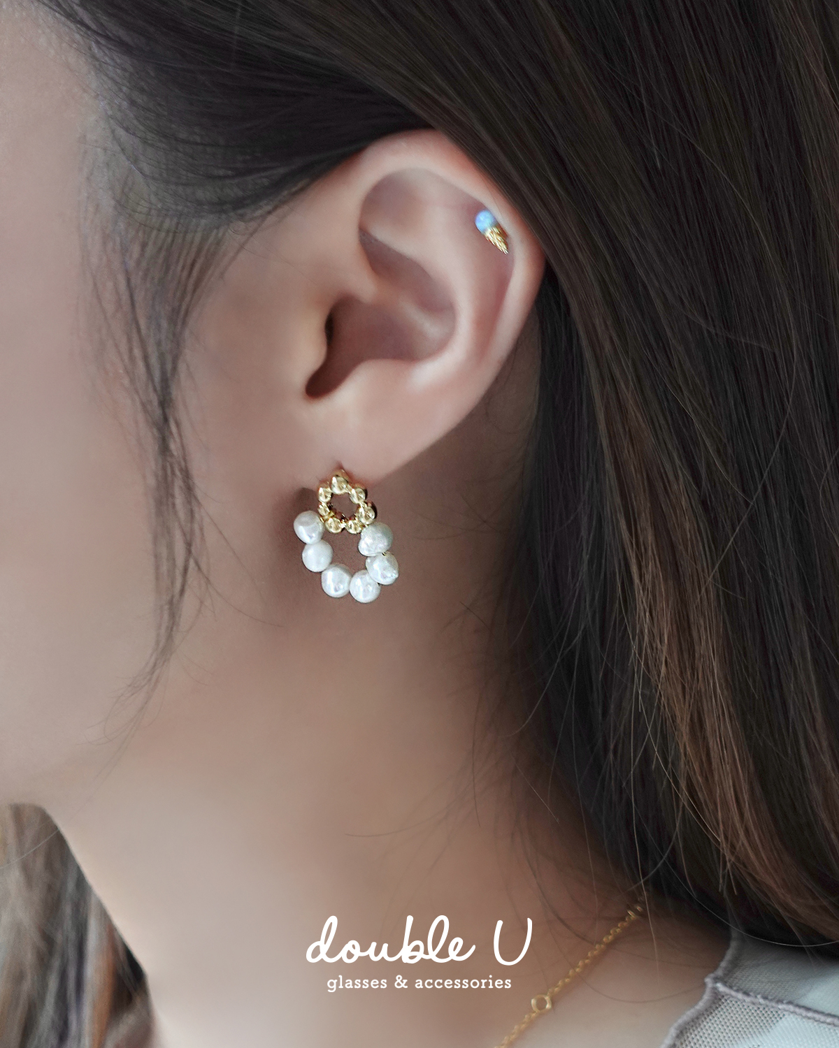 閃耀波堤珍珠耳環・Earring (EEM10427)