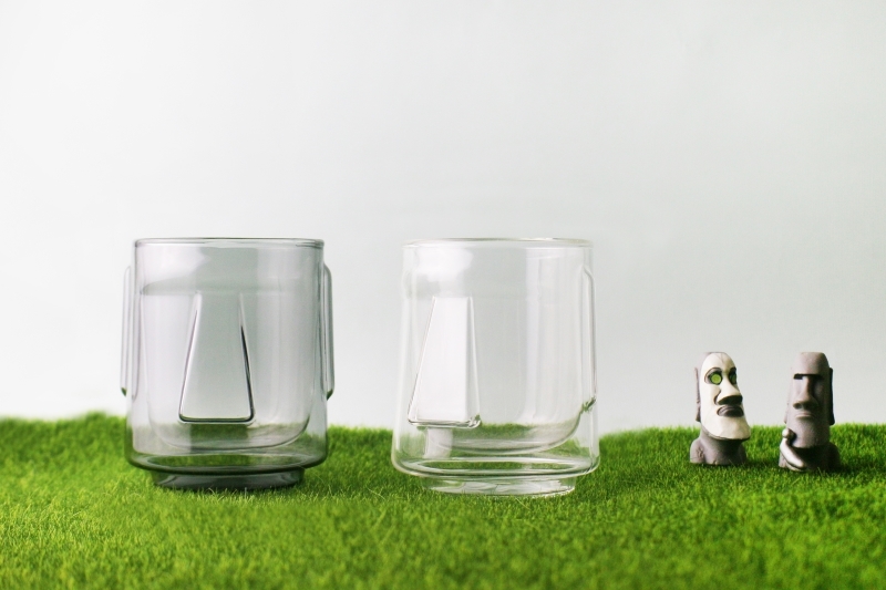 好玻摩艾雙層玻璃杯