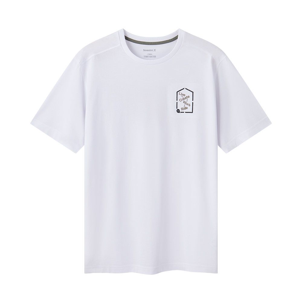 圓領短袖圖案 T 恤