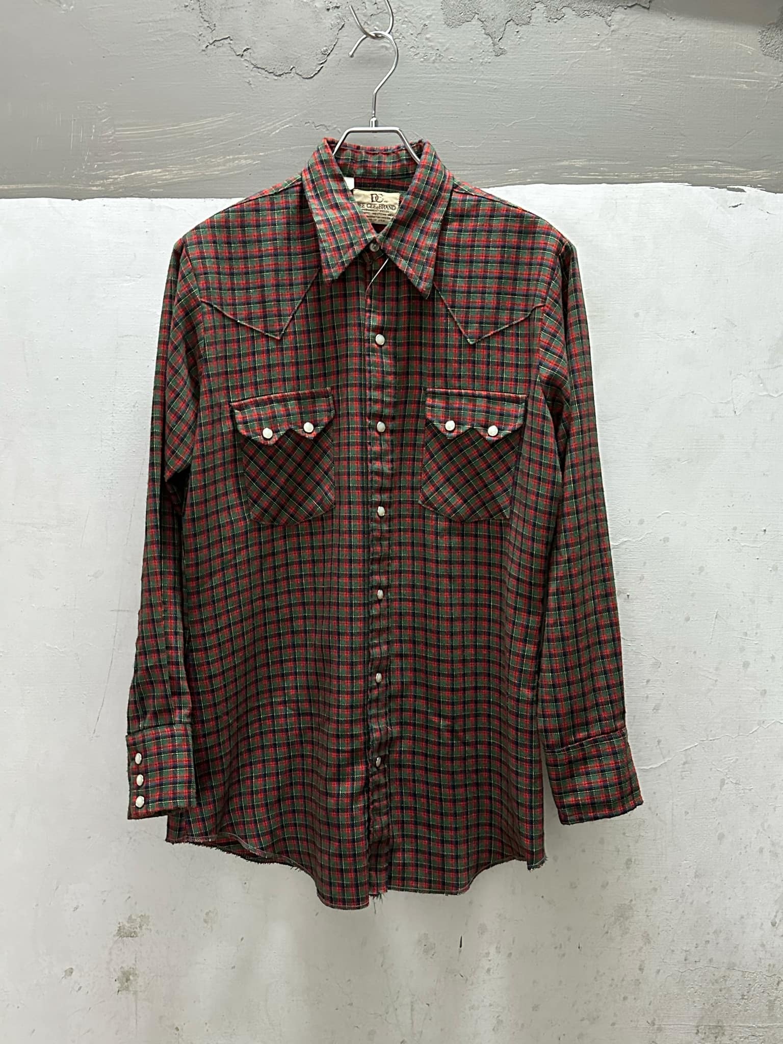 80s DEE CEE BRAND Check Western Shirt Made in USA