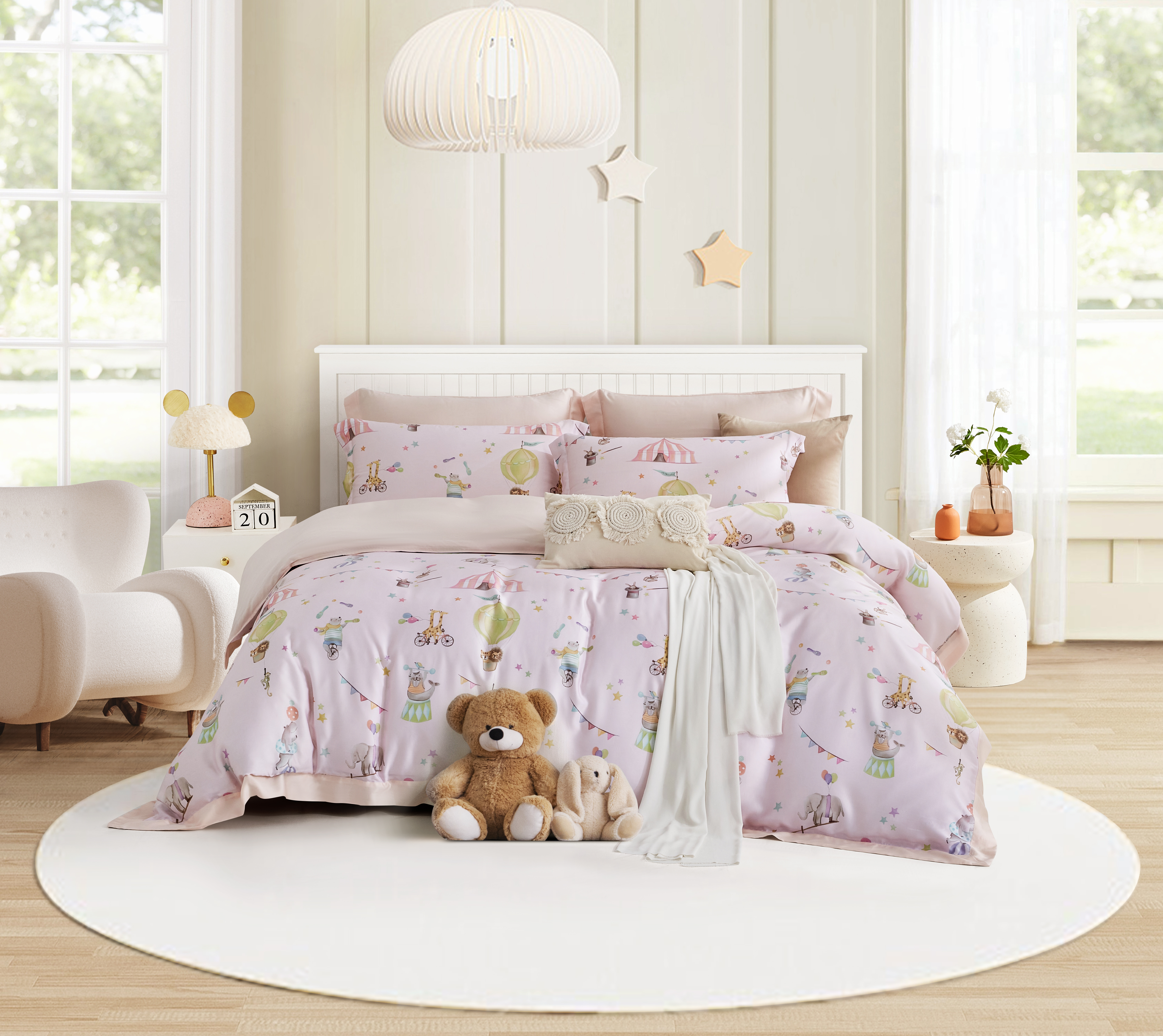 100%60s凡芮思【馬戲團之夜】雙色翅膀款【兩用被+床包】|有單人