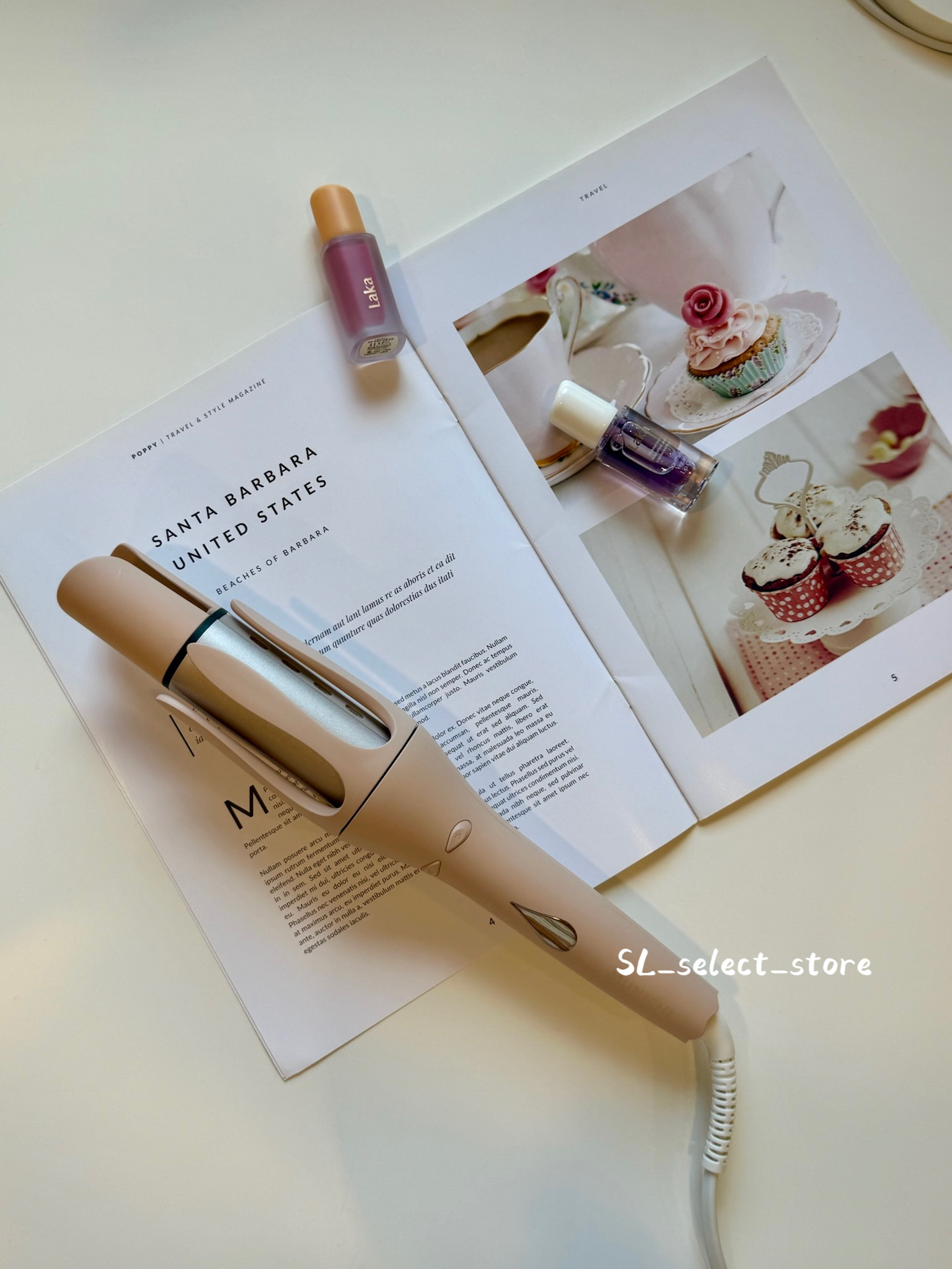 <限時開團> Munichi 沐尼黑 40mm 水潤負離子溫控捲髮器 自動 電捲棒 泰迪奶 艾莎藍