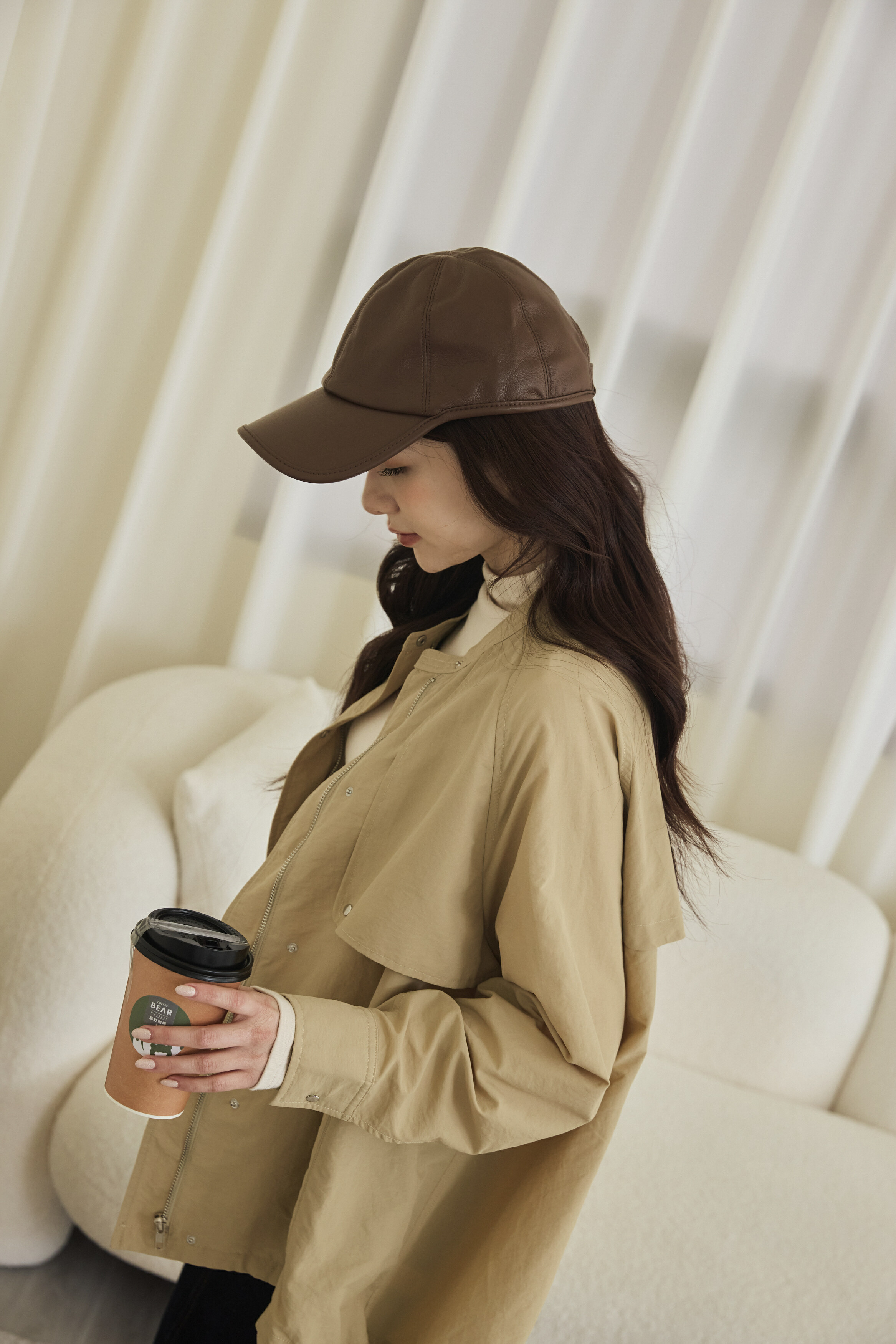 『最後現貨』guten made/日系傘擺薄風衣外套-卡其