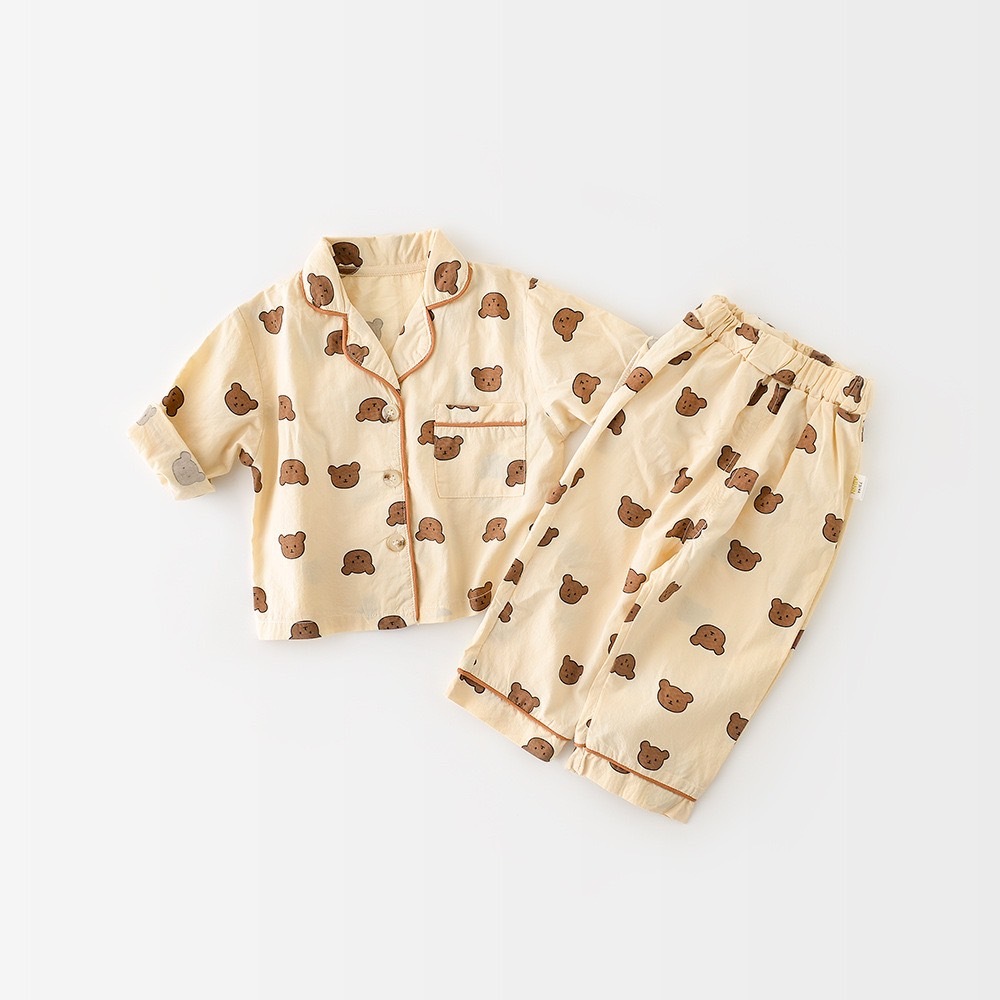 韓系軟萌滾邊棉服睡衣