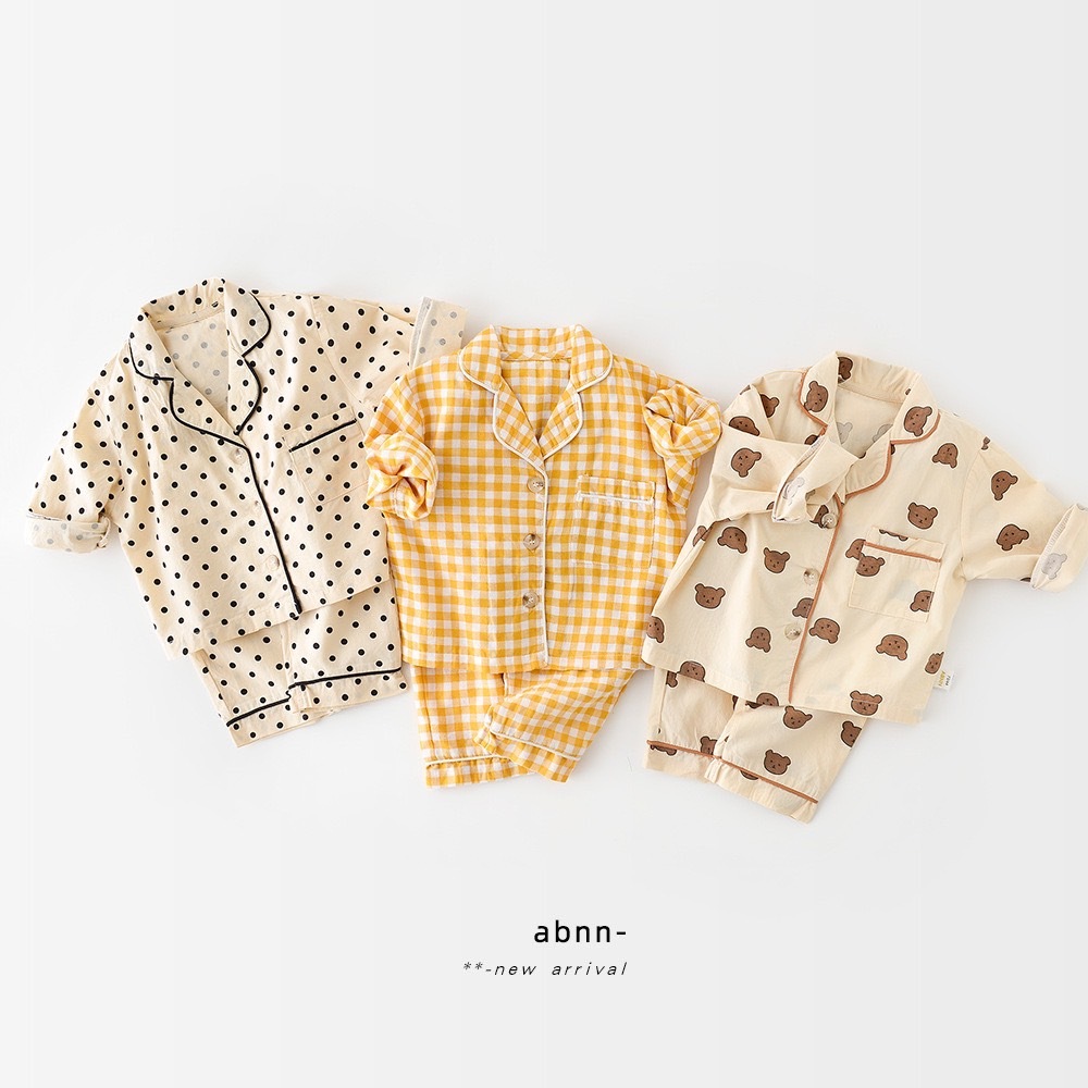 韓系軟萌滾邊棉服睡衣