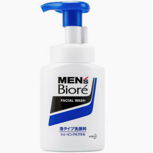 KAO/花王--Biore男士泡沫洗面乳保濕補水控油【深藍-保濕鎖水】150mlx1瓶裝