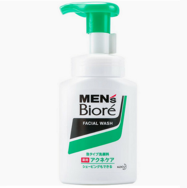 KAO/花王--Biore男士泡沫洗面乳保濕補水控油【綠色-抗痘】150mlx1瓶裝