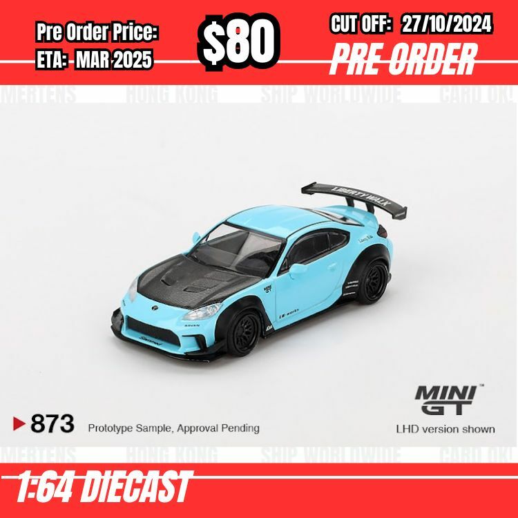 PO-$80  * Mini GT * 1:64 #873 Toyota GR86 LB★Nation Baby Blue RHD [OD14/10]