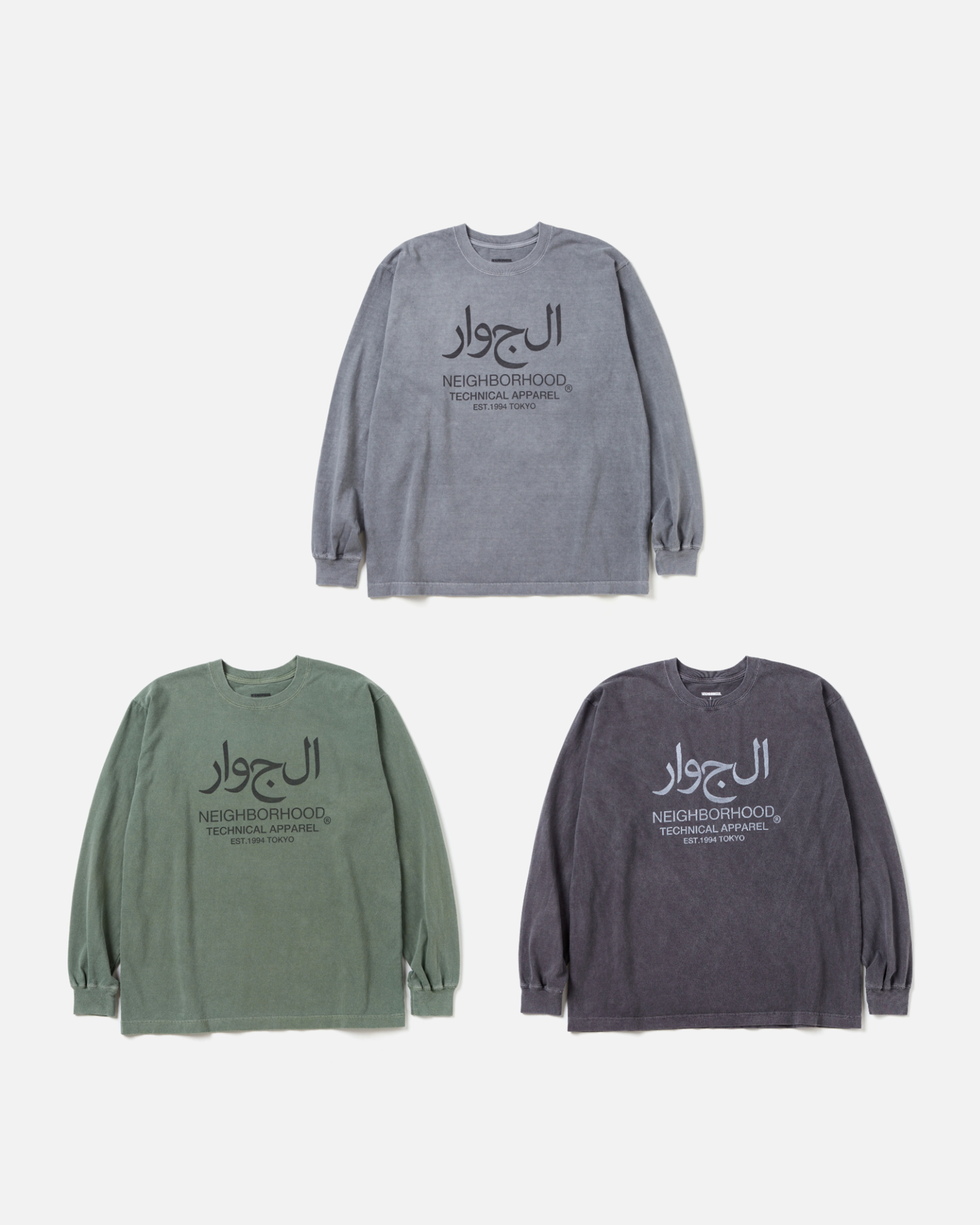[現貨] NEIGHBORHOOD FW24 NH . TEE LS-15 | (Black / Gray / Olive)