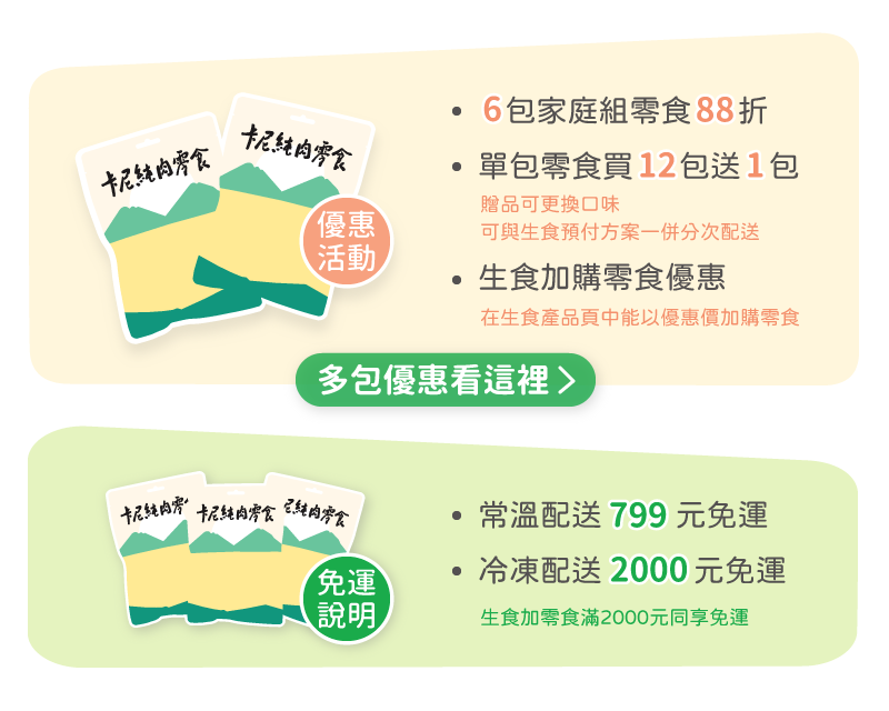 多包優惠及免運