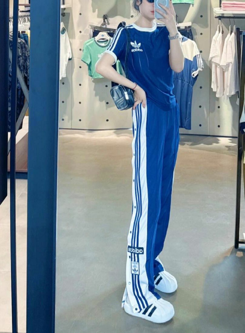 【預購】Adidas G0913111 女裝運動長褲 (藍色)