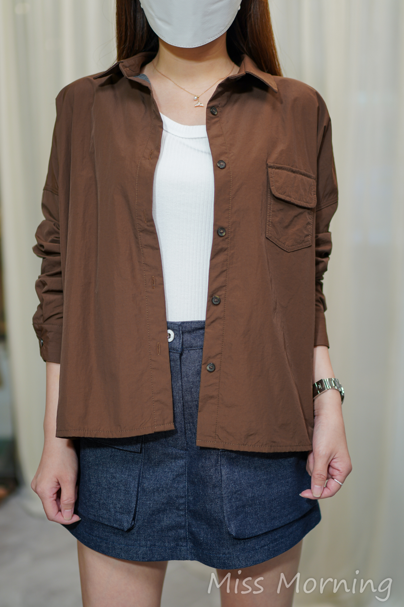 擋風防水中挺風衣料外套(14207)