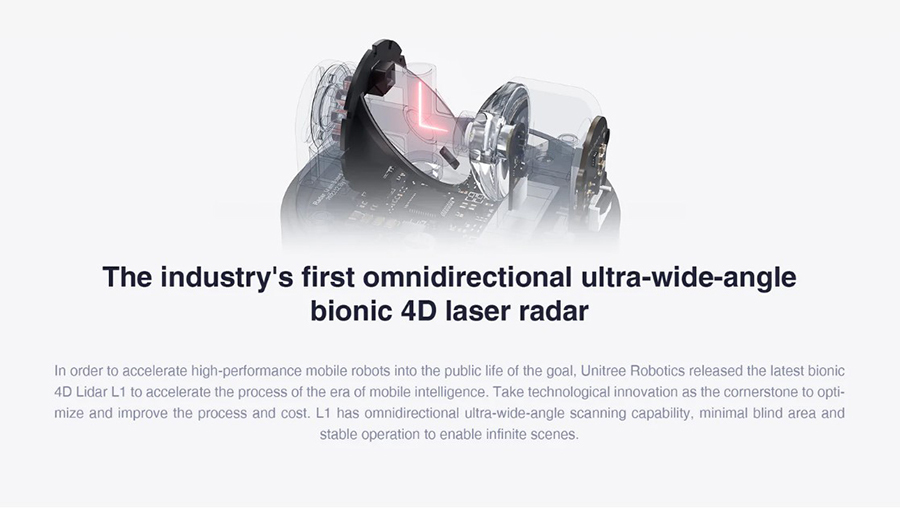 飆機器人】Unitree 4D LiDAR L1 (宇樹台灣獨家代理)