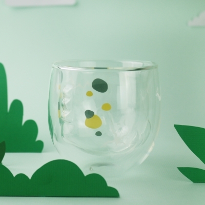 好玻恐龍雙層玻璃杯