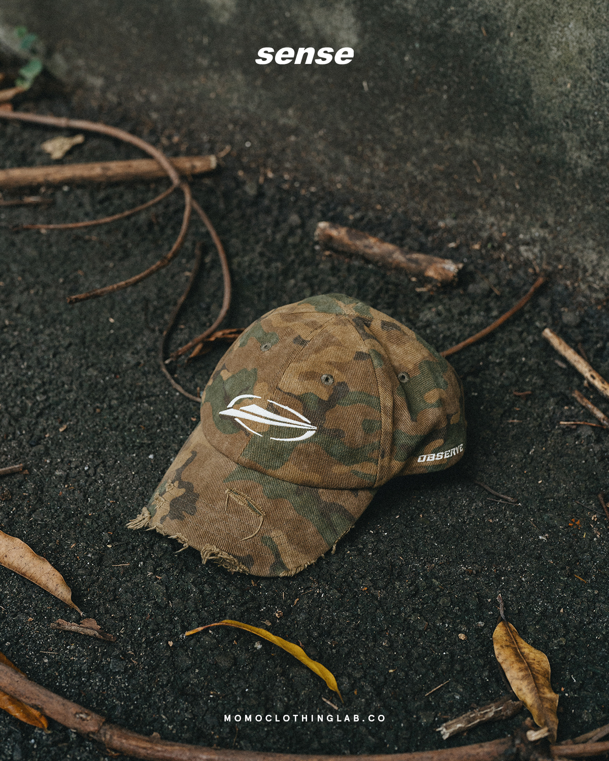 SENSE OG Logo Destory Wash 6 Panel 破壞感水洗刺繡老帽 5色