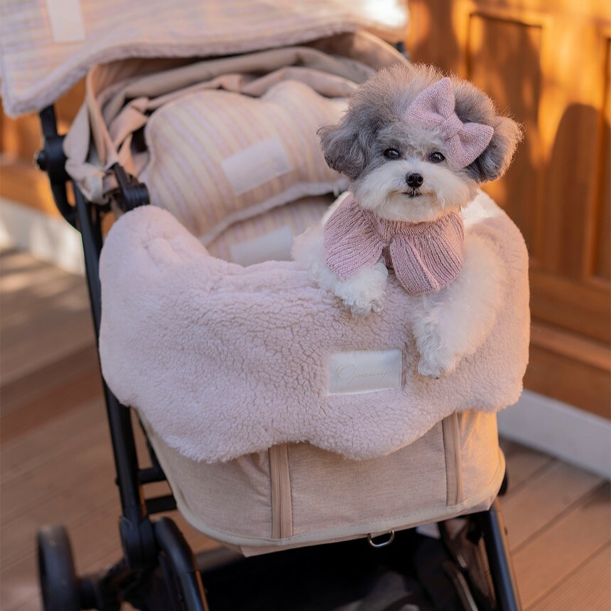 OPAAAP 雲朵推車圍墊 棕色條紋