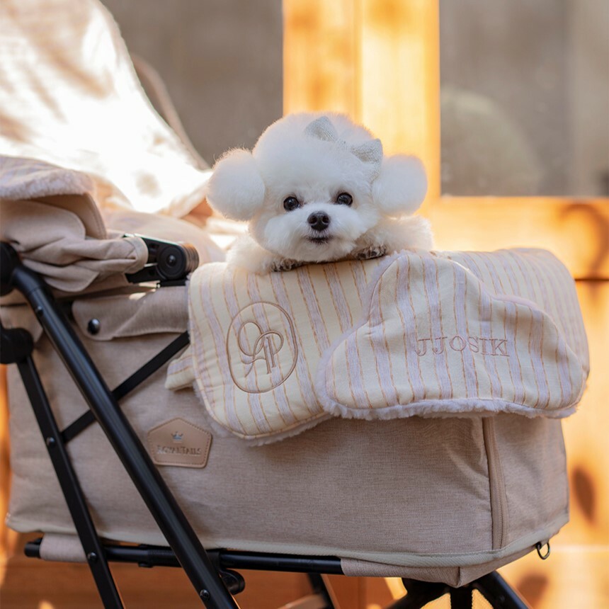 OPAAAP 雲朵推車圍墊 棕色條紋