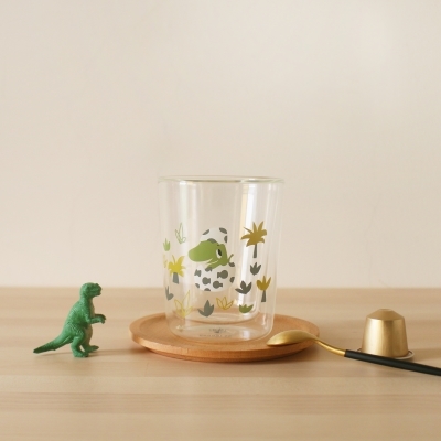 Canigrin ✕ GOODGLAS 暴龍寶寶雙層玻璃杯
