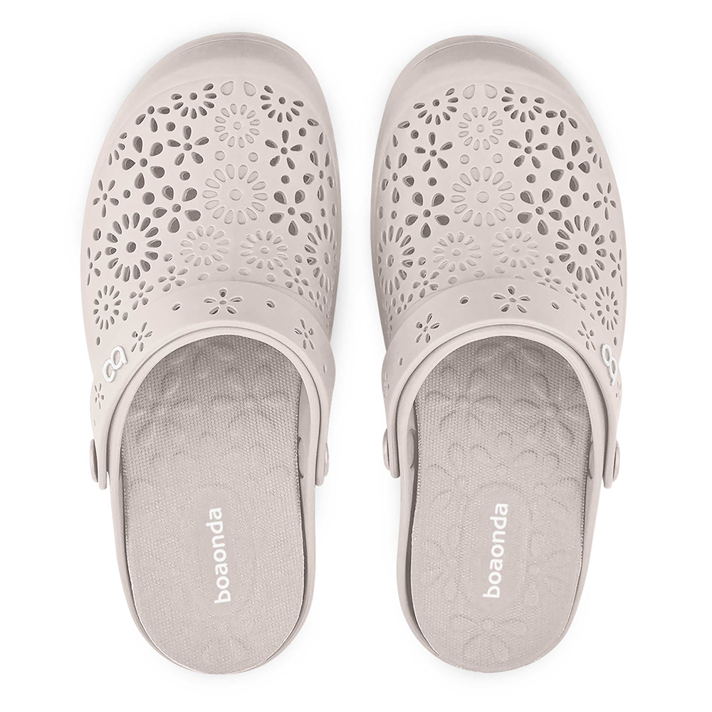【 BOAONDA 】巴西原創設計 | NELLIE 025-CINZA NEVGA 休閒半拖  女鞋