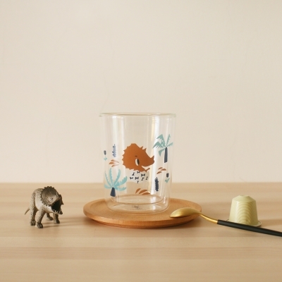 Canigrin ✕ GOODGLAS 暴龍寶寶雙層玻璃杯