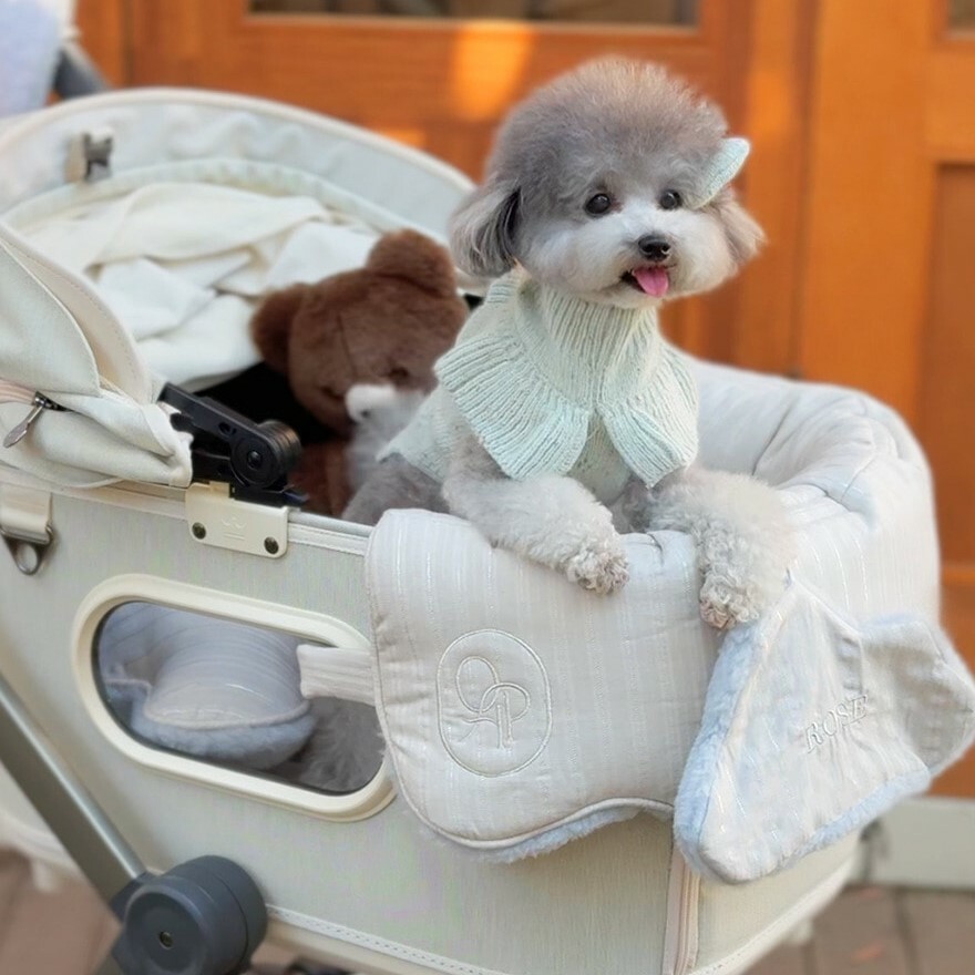 OPAAAP 雲朵推車圍墊 銀色條紋