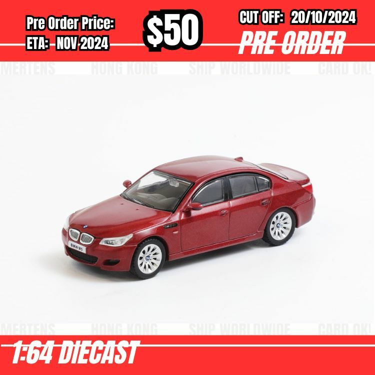 PO-$50  * Shadow * 1:64 BMW 5 M5 E60 Red [OD14/10]