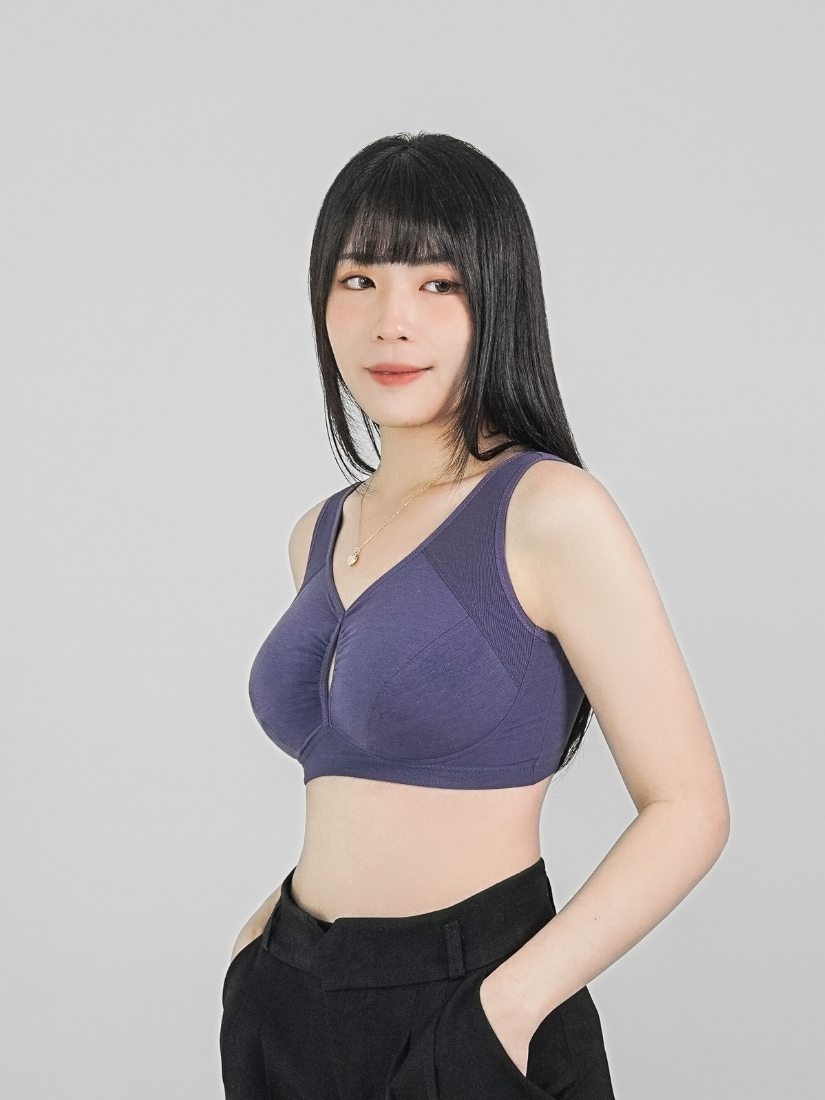 佳瑪大罩杯內衣，無鋼圈內衣系列，紫羅蘭