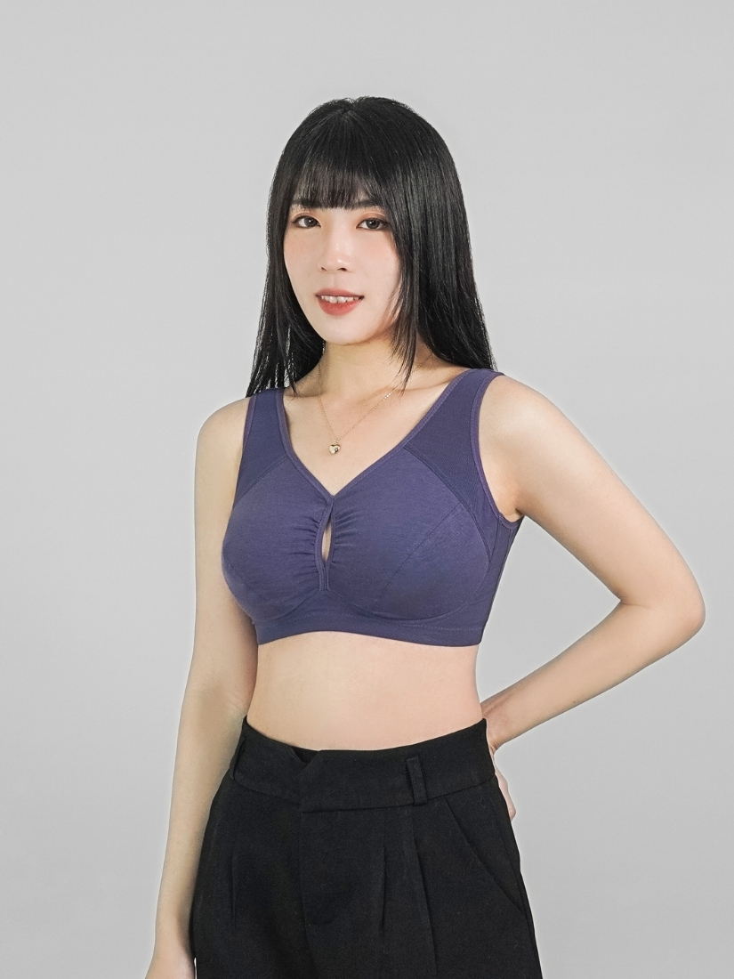 佳瑪大罩杯內衣，無鋼圈內衣系列，紫羅蘭