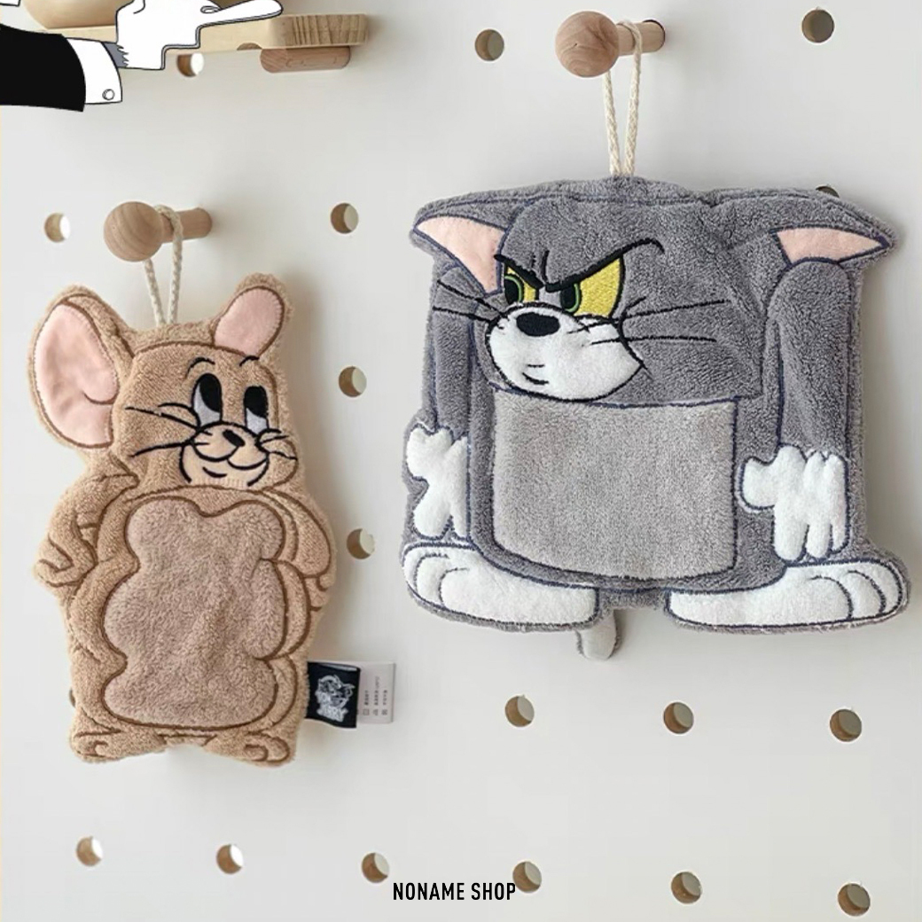 TOM & JERRY 湯姆貓與傑利鼠 卡通 可愛 掛飾 吸水 擦手巾