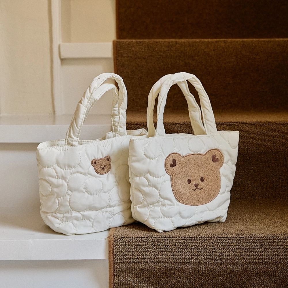 花花絎縫系列-圓臉手提袋