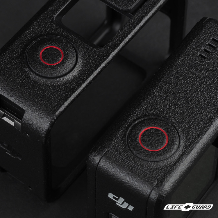 LIFE+GUARD  DJI Osmo Action 5 Pro 貼膜安裝示意圖