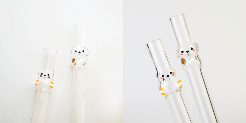 Cool狗造型玻璃吸管好玻環保玻璃吸管