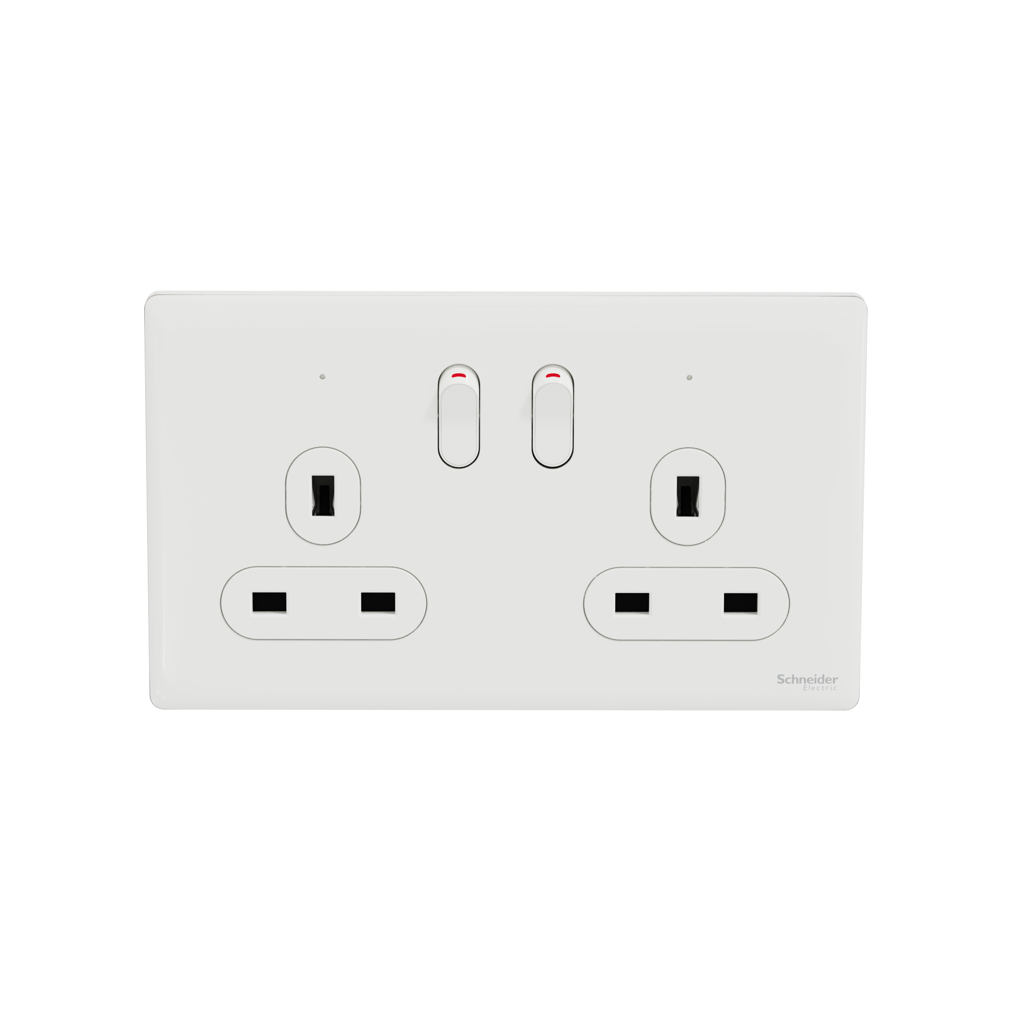 UNICA X 13A 兩位連保護門有掣插座連LED指示燈