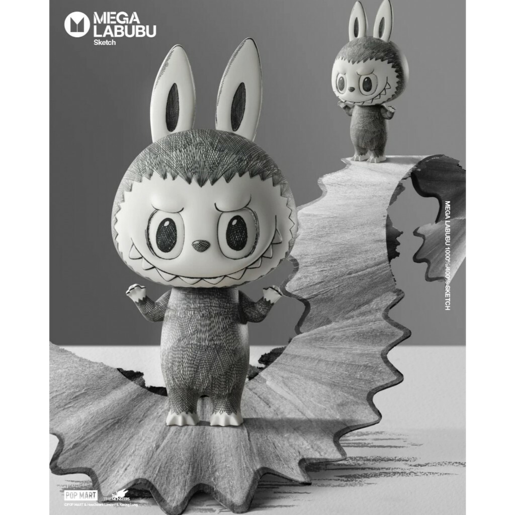 POPMART 泡泡瑪特 MEGA LABUBU TEC 素描 400%