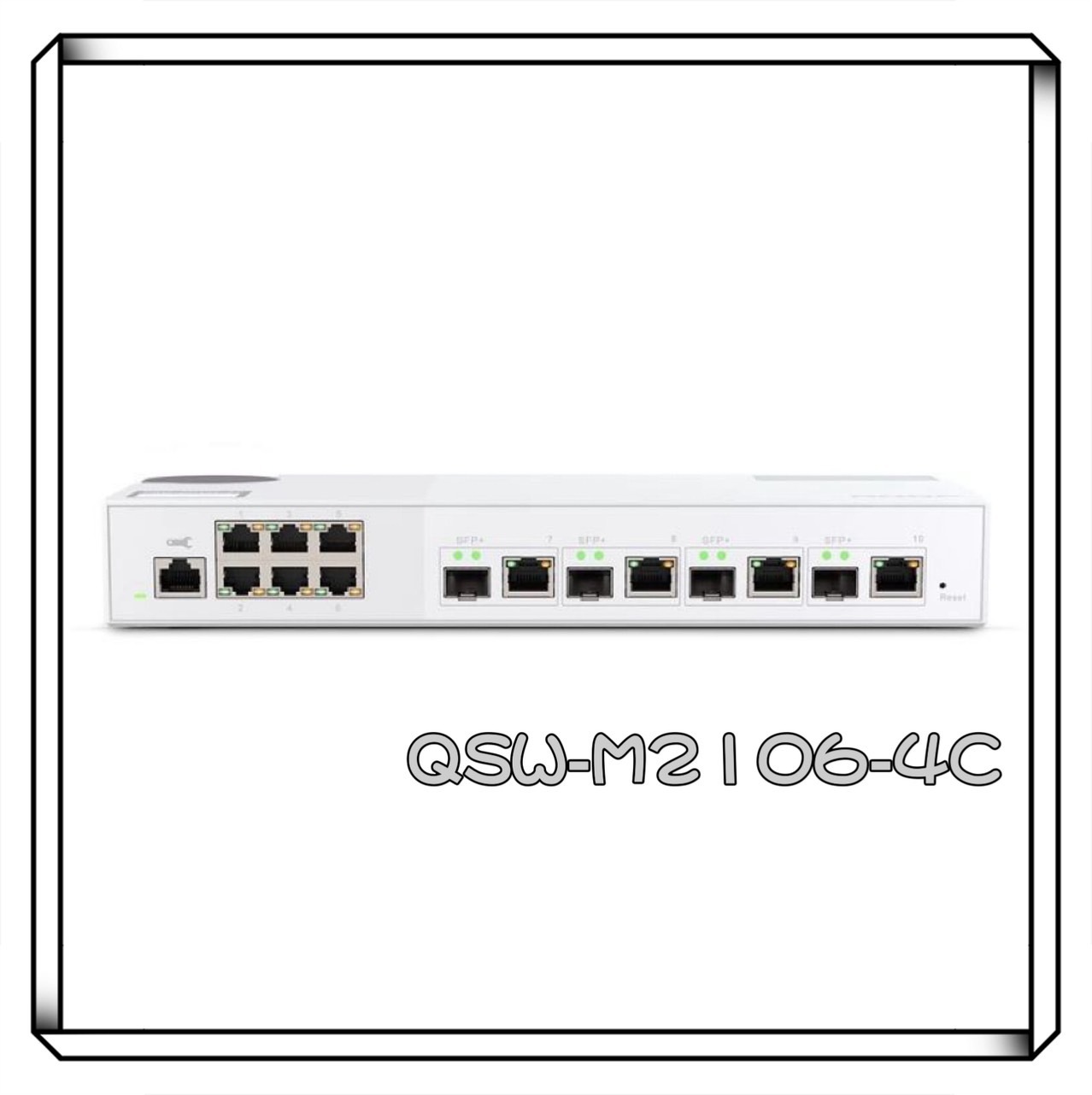 QNAP 威聯通 QSW-M2106-4C 10埠 L2 Web 管理型交換器