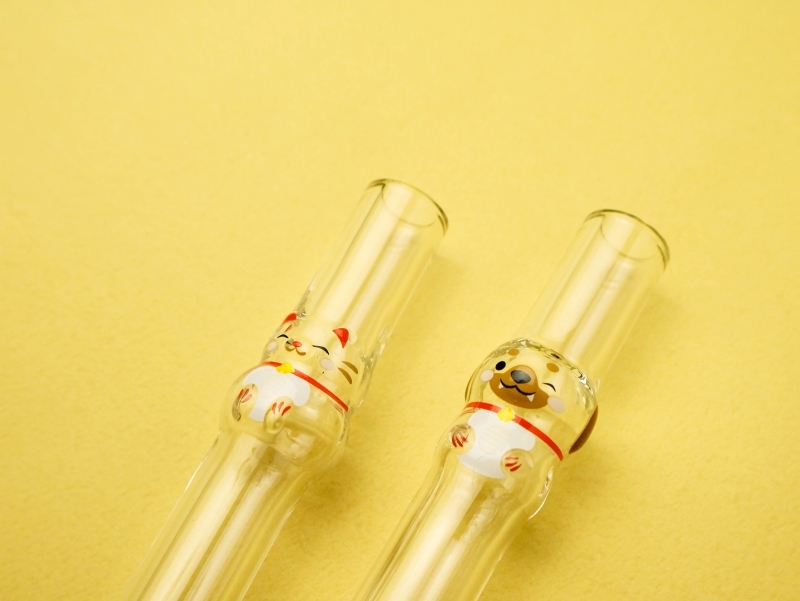 招財貓玻璃吸管好玻環保玻璃吸管