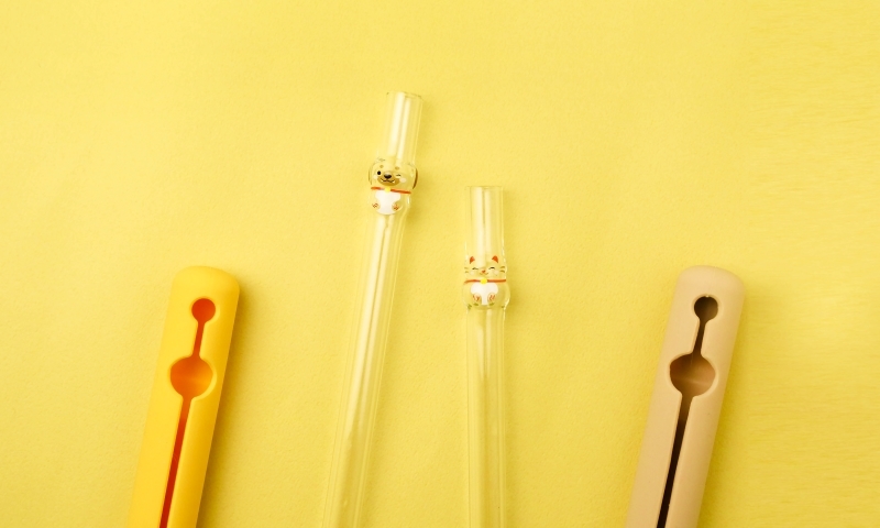 招財貓玻璃吸管好玻環保玻璃吸管