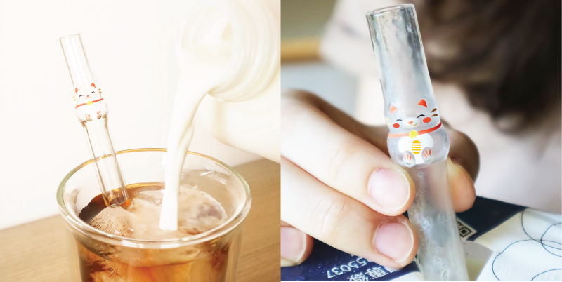 招財貓玻璃吸管好玻環保玻璃吸管